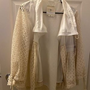 Anthropologie Hei Hei Eyelet Windbreaker Jacket Size Medium